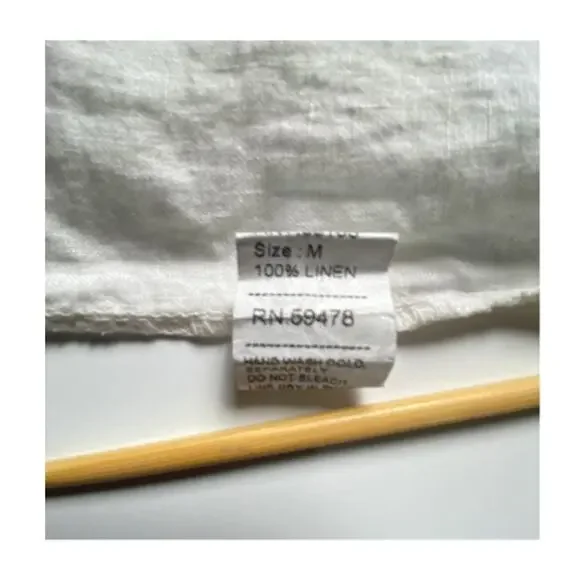 Women Viola Borghi Linen Blouse Medium White Made in Italy - Picture 8 of 12